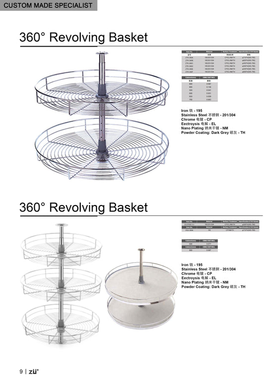 360 Degree Revolving Basket